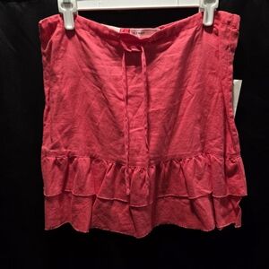 NWT Y2K Old Navy Coral Ruffle Tiered Skirt Women's Size 2 Casual Summer Beach